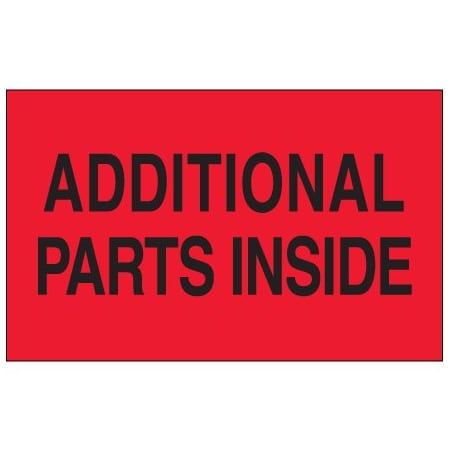 Bsc Preferred 3 x 5'' - ''Additional Parts Inside'' Fluorescent Red Labels BUY00023973